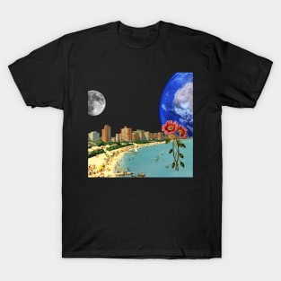 beach with a view collage T-Shirt